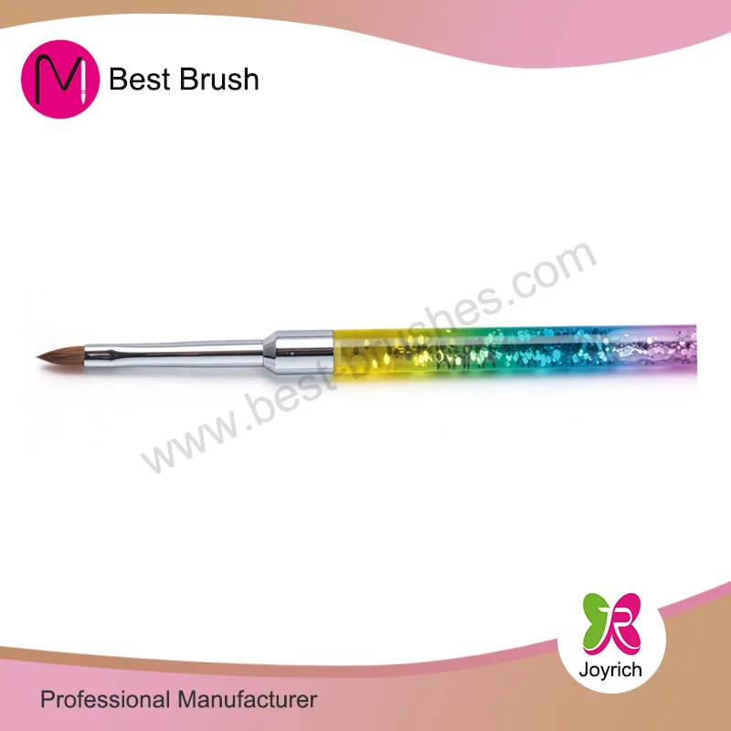 3 culori Sparkle Kolinsky 3D Nail Brush