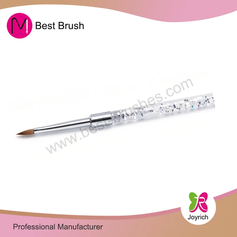 Perie de unghii 3D Kolinsky White Sparkle