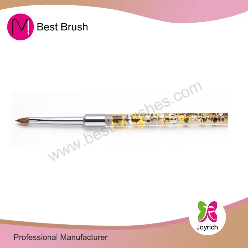 Perie de unghii 3D Kolinsky Yellow Sparkle